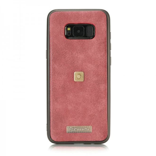 Caseme - Leder Etui mit abnehmbarer Plastik Hülle für Samsung Galaxy S8 - rot