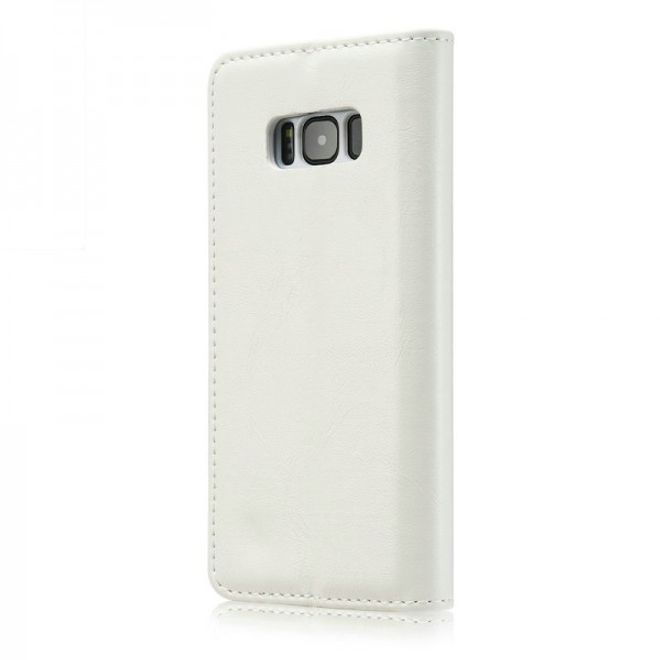 Caseme - Klassische Leder Hülle für Samsung Galaxy S8 Plus - weiss