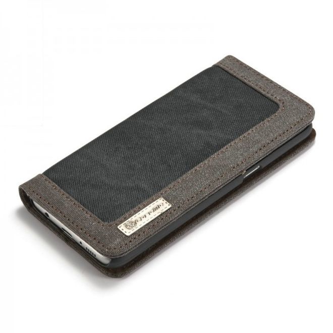 Caseme - Stylische Leder Hülle für Samsung Galaxy S8 Plus - schwarz