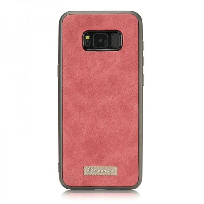 Caseme - Leder Etui mit abnehmbarer Plastik Hülle für Samsung Galaxy S8 Plus - rot