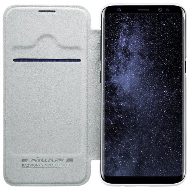 Nillkin - Samsung Galaxy S8 Plus Hülle - Leder Case - Qin Series - weiss