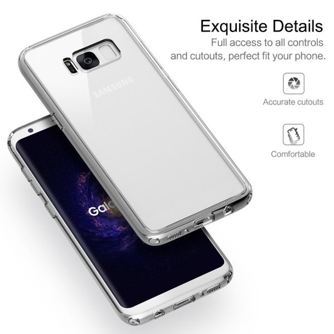 Rock - Samsung Galaxy S8 Plus Handyhülle - TPU Softcase - Pure Series - transparent/schwarz