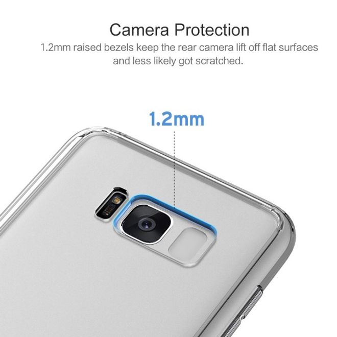 Rock - Samsung Galaxy S8 Plus Handyhülle - TPU Softcase - Pure Series - transparent/schwarz