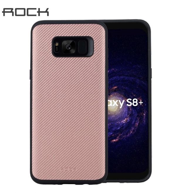 Rock - Hülle für Samsung Galaxy S8 Plus - Cover aus Plastik/Leder - im Carbonlook - Origin Series - rosegold