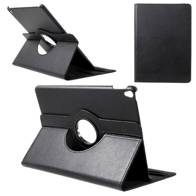 Étui pour tablette iPad Air (2019) / iPad Pro 10,5 pouces (2017) - Étui en cuir - Rotatif avec fonction support - Noir
