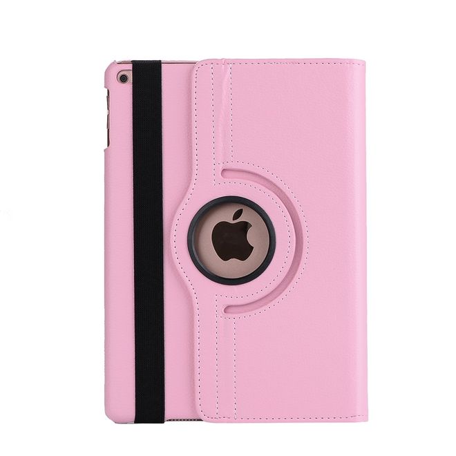 iPad 9.7 (2017 & 2018) Hülle - Tablet Case aus Leder - 360° rotierbar und mit Litchitextur - dunkelpink