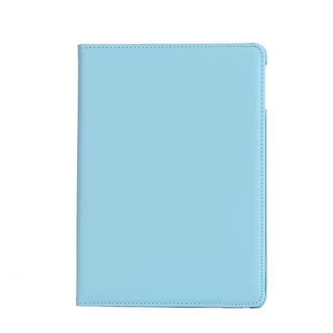 iPad 9.7 (2017 &amp; 2018) Case - Leather Tablet Case - 360° Rotatable with Lychee Texture - Light Blue