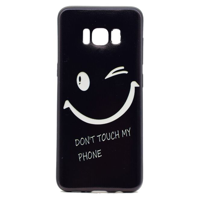 Samsung Galaxy S8 Handyhülle - Cover aus sanftem TPU Plastik - Zwinkerndes Smiley und Spruch