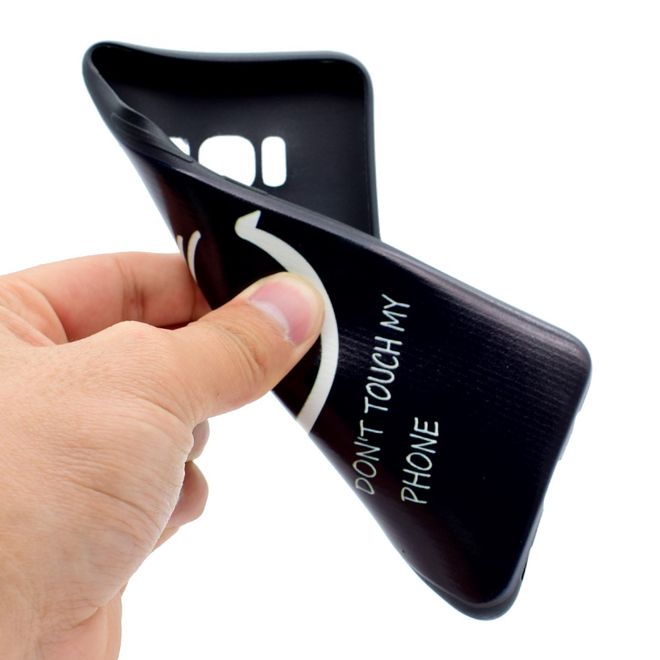 Samsung Galaxy S8 Handyhülle - Cover aus sanftem TPU Plastik - Zwinkerndes Smiley und Spruch