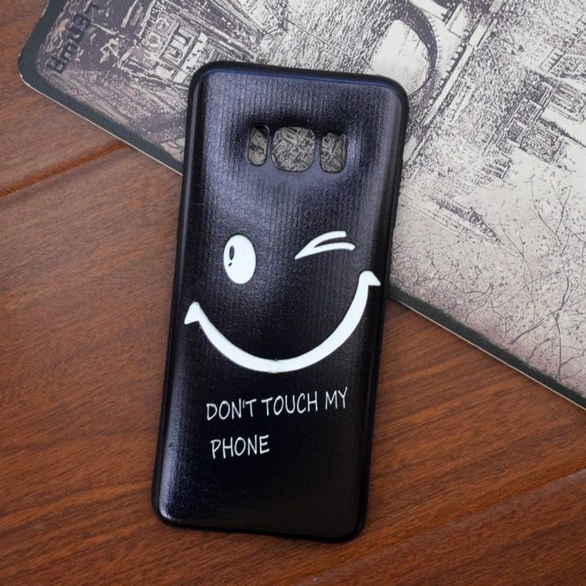 Samsung Galaxy S8 Handyhülle - Cover aus sanftem TPU Plastik - Zwinkerndes Smiley und Spruch