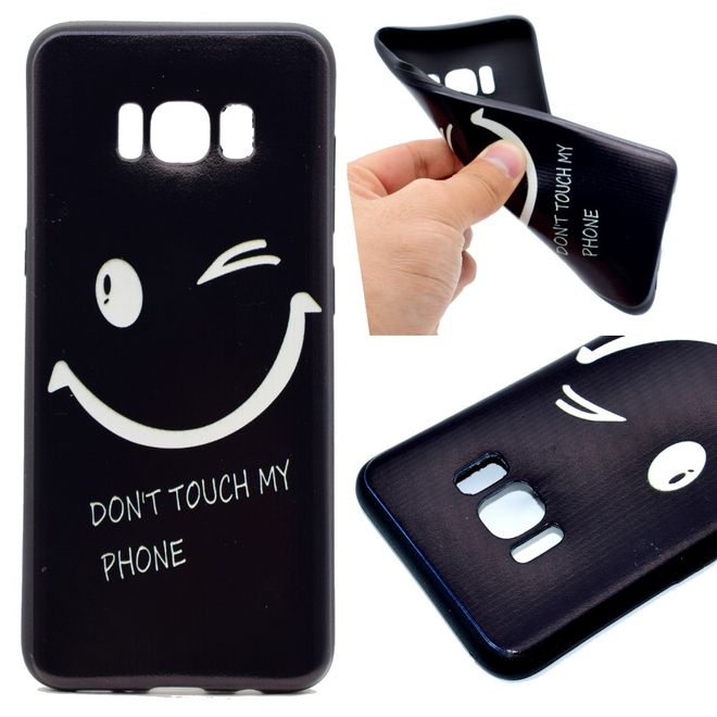 Samsung Galaxy S8 Handyhülle - Cover aus sanftem TPU Plastik - Zwinkerndes Smiley und Spruch