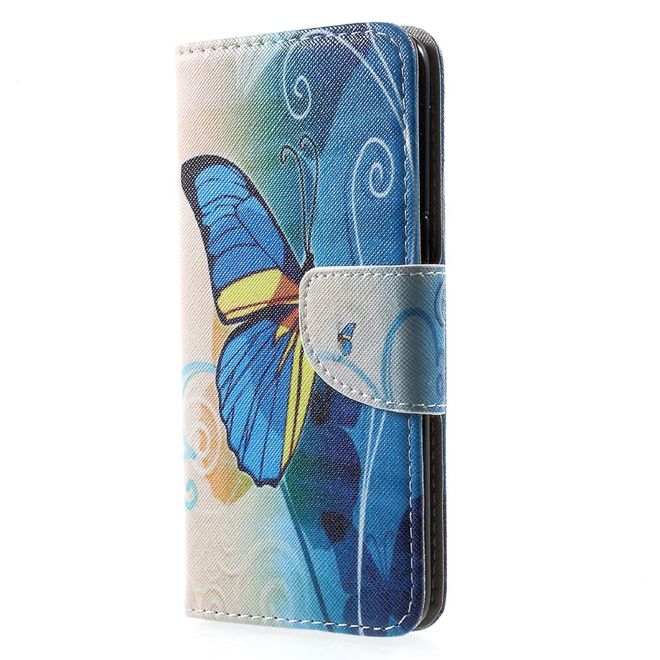 Samsung Galaxy S8 Handy Cover - Hülle aus Leder - schöner Schmetterling