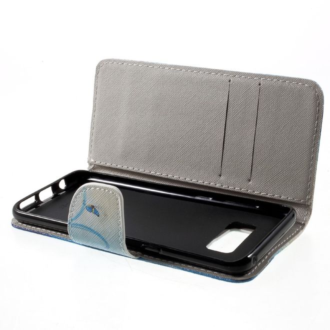 Samsung Galaxy S8 Handy Cover - Hülle aus Leder - schöner Schmetterling