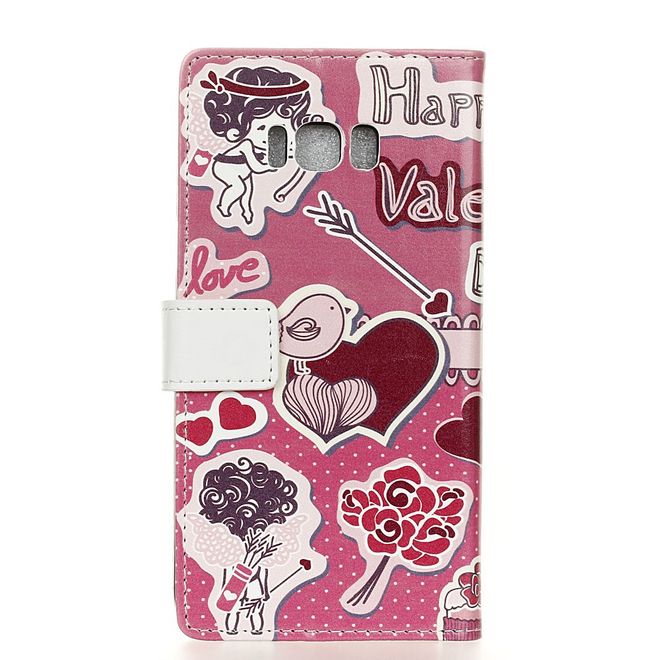 Handy Hülle für Samsung Galaxy S8 Plus - Case aus Leder - Liebeselemente