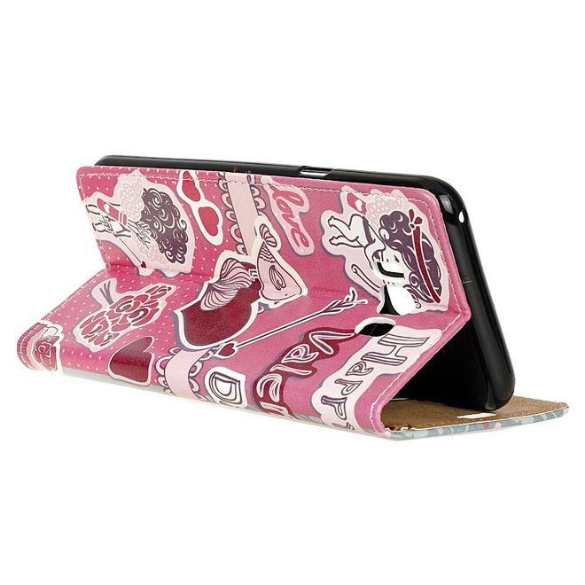 Handy Hülle für Samsung Galaxy S8 Plus - Case aus Leder - Liebeselemente