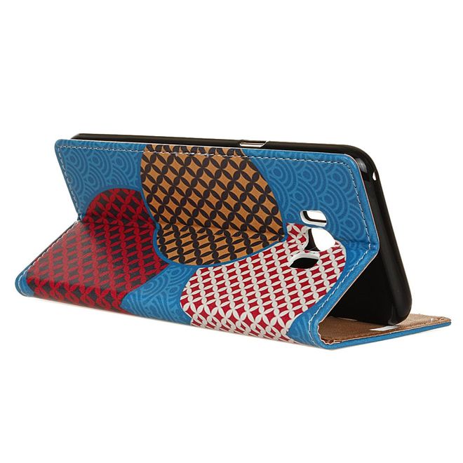 Handy Hülle für Samsung Galaxy S8 Plus - Case aus Leder - grosse Kreise mit Muster