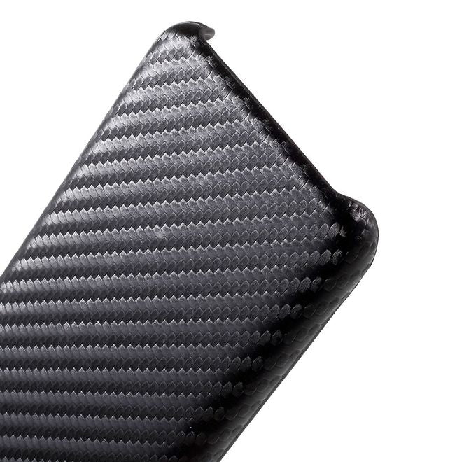 Samsung Galaxy S8 Plus Handy Case - Hülle aus Plastik - lederartige Oberfläche - Carbonlook - schwarz