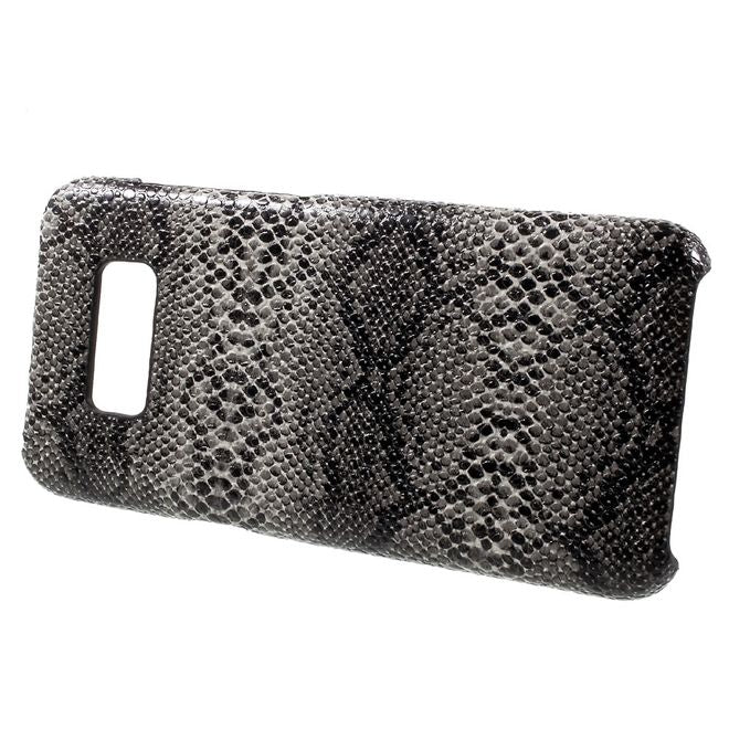Samsung Galaxy S8 Plus Handy Case - Hülle aus Plastik - lederartige Oberfläche - Schlangenmuster - schwarz
