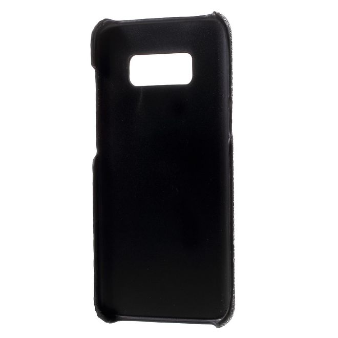 Samsung Galaxy S8 Plus Handy Case - Hülle aus Plastik - lederartige Oberfläche - Schlangenmuster - schwarz