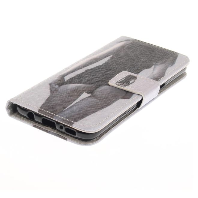 Handy Cover für Samsung Galaxy S8 - Hülle aus Leder - süsses Girl von hinten