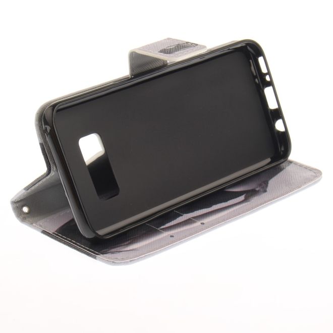 Handy Cover für Samsung Galaxy S8 - Hülle aus Leder - süsses Girl von hinten