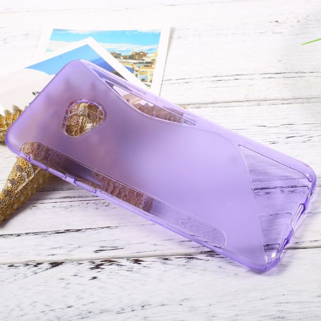 HTC U Play Handycase - Hülle aus elastischem TPU Plastik - S-Line - purpur