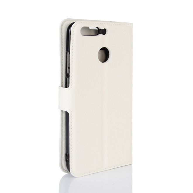 Huawei Honor 8 Pro Handyhülle - Case aus Leder - mit Litchitextur - weiss