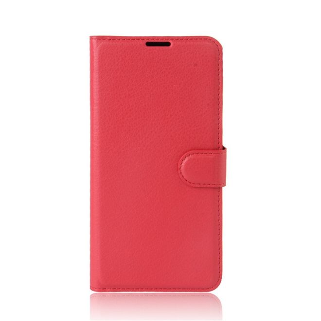 Huawei Honor 8 Pro Handyhülle - Case aus Leder - mit Litchitextur - rot