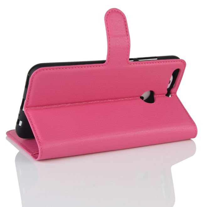 Huawei Honor 8 Pro Handyhülle - Case aus Leder - mit Litchitextur - rosa
