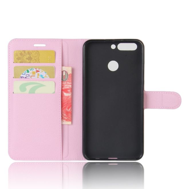 Huawei Honor 8 Pro Handyhülle - Case aus Leder - mit Litchitextur - pink