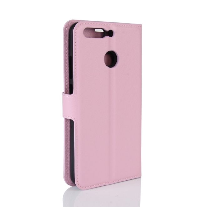 Huawei Honor 8 Pro Handyhülle - Case aus Leder - mit Litchitextur - pink