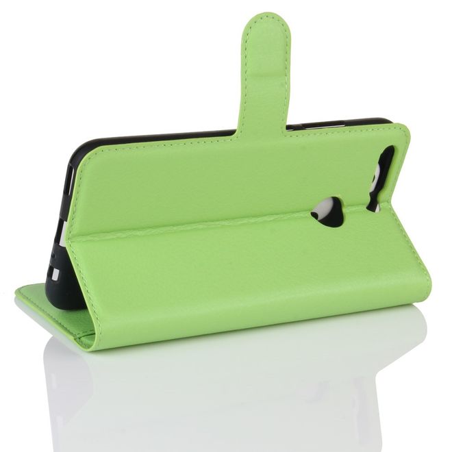 Huawei Honor 8 Pro Handyhülle - Case aus Leder - mit Litchitextur - grün