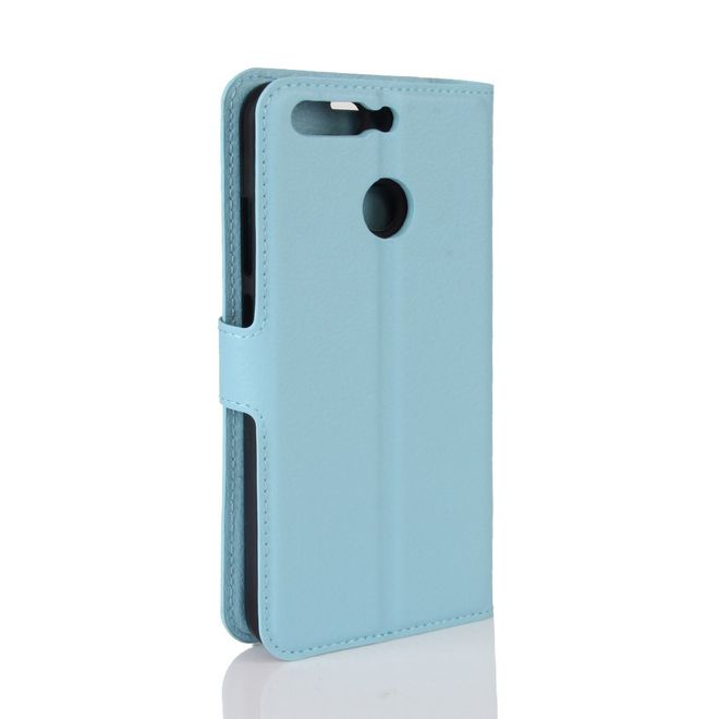 Huawei Honor 8 Pro Handyhülle - Case aus Leder - mit Litchitextur - blau