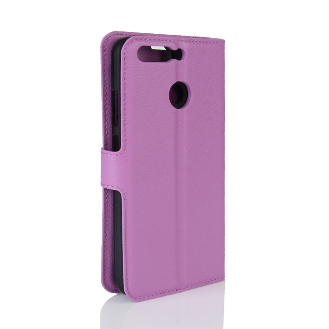Huawei Honor 8 Pro Handyhülle - Case aus Leder - mit Litchitextur - purpur