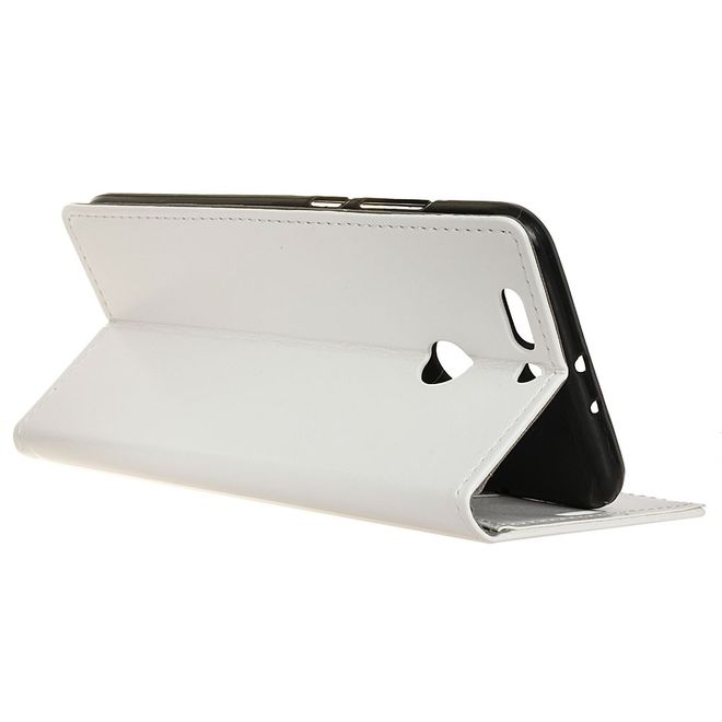 Huawei Honor 8 Pro Handy Hülle - Crazy Horse Leder Cover - weiss