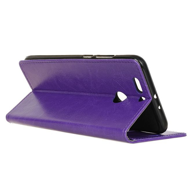 Huawei Honor 8 Pro Handy Hülle - Crazy Horse Leder Cover - purpur