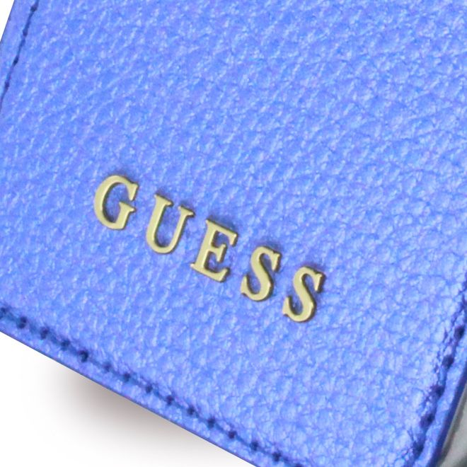Guess - iPhone SE (2022) / SE (2020) / 8 / 7 Handy Hülle - Book Cover aus Leder - IriDescent - GUFLBKP7IGLTBL - blau