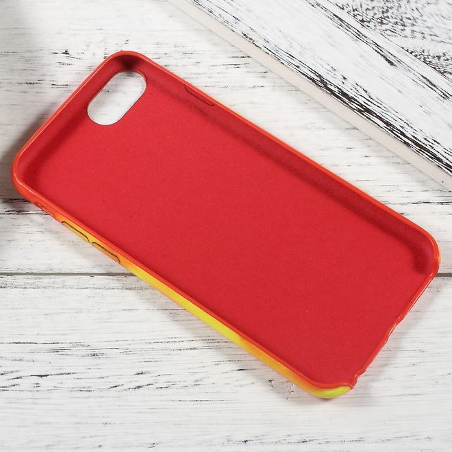 Coque pour iPhone SE (2022) / SE (2020) / 8 / 7 - Coque souple en TPU - Changement de couleur selon la température - Rouge/Jaune