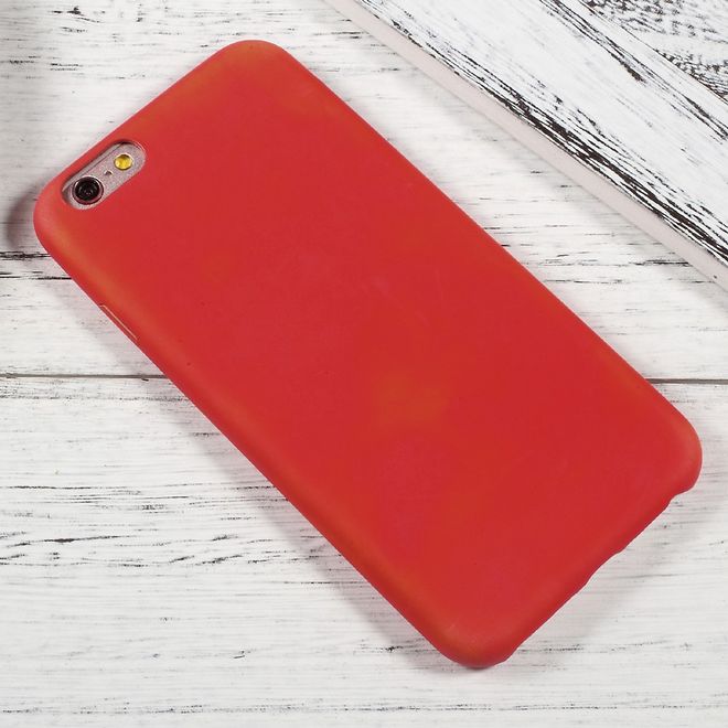 iPhone 6/6S Handyhülle - TPU Soft Case - Temperaturabhängiger Farbwechsel - rot/schwarz