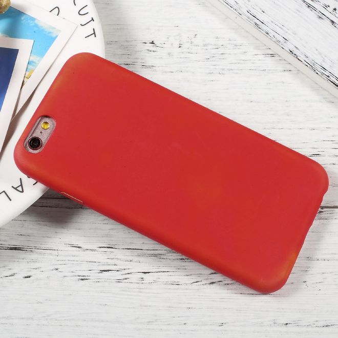 iPhone 6/6S Handyhülle - TPU Soft Case - Temperaturabhängiger Farbwechsel - rot/schwarz