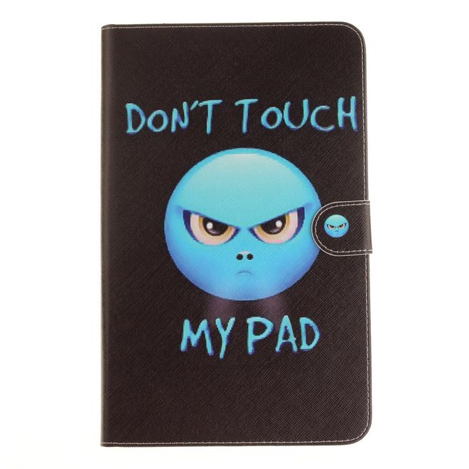 Samsung Galaxy Tab A 10.1 (2016) Tablet Hülle - Case aus Leder - fieses Smiley mit Spruch