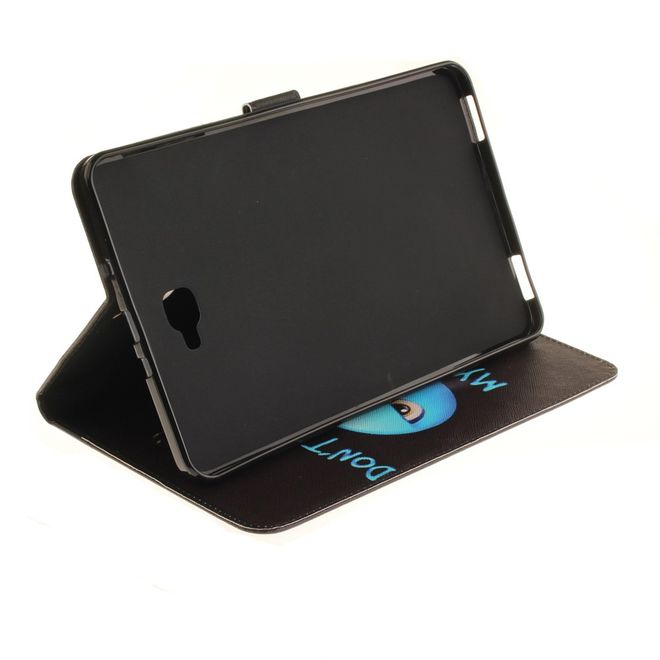 Samsung Galaxy Tab A 10.1 (2016) Tablet Hülle - Case aus Leder - fieses Smiley mit Spruch