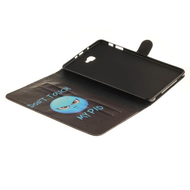 Samsung Galaxy Tab A 10.1 (2016) Tablet Hülle - Case aus Leder - fieses Smiley mit Spruch