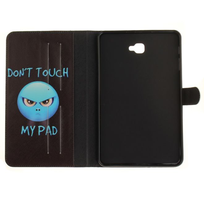 Samsung Galaxy Tab A 10.1 (2016) Tablet Hülle - Case aus Leder - fieses Smiley mit Spruch