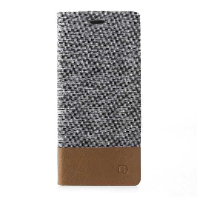 Samsung Galaxy S8 Handycase - Bookcover - zweifarbig - hellgrau