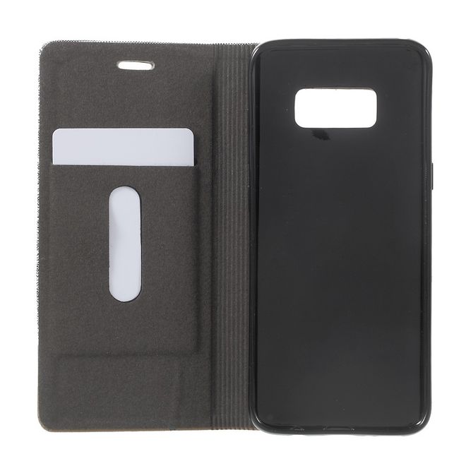 Samsung Galaxy S8 Handycase - Bookcover - zweifarbig - hellgrau