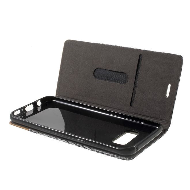 Samsung Galaxy S8 Handycase - Bookcover - zweifarbig - hellgrau