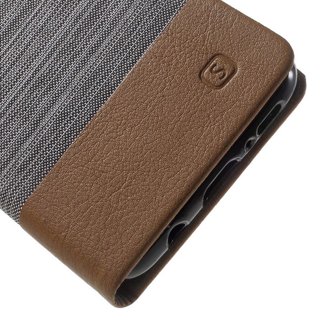 Samsung Galaxy S8 Handycase - Bookcover - zweifarbig - hellgrau