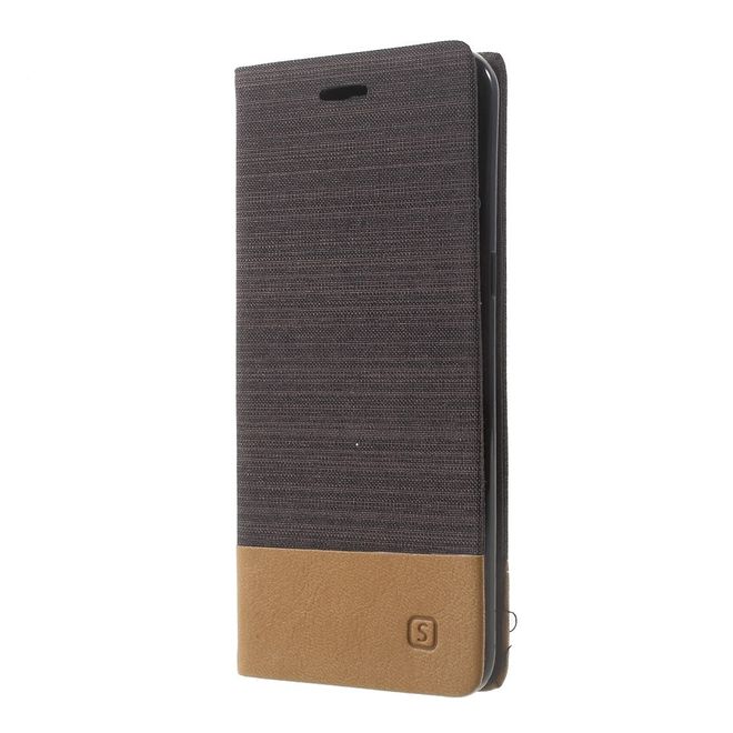 Samsung Galaxy S8 Handycase - Bookcover - zweifarbig - kaffeefarben