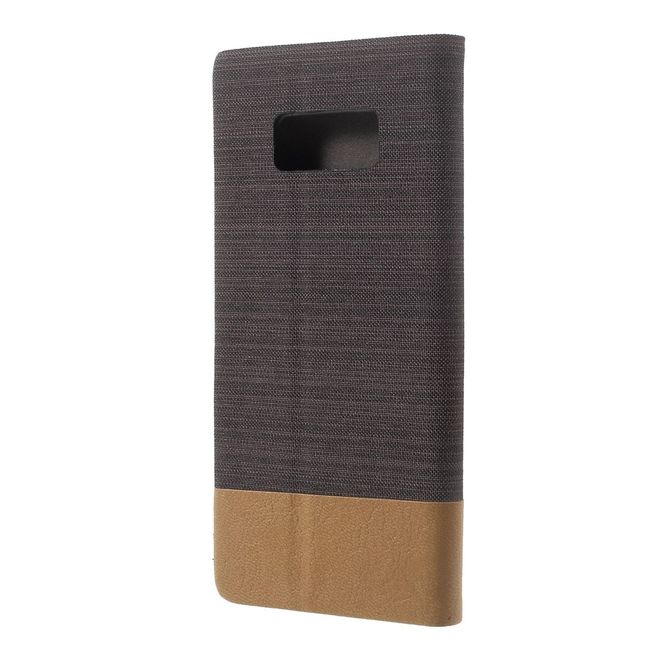 Samsung Galaxy S8 Handycase - Bookcover - zweifarbig - kaffeefarben